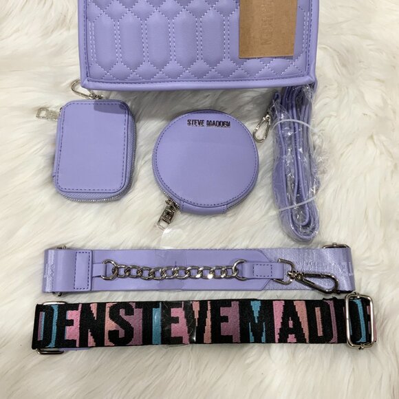 Steve Madden Bniko Purple Lavender Satchel - Picture 2 of 7